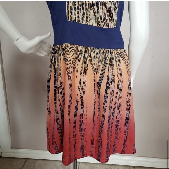 Urban Outfitters Ecotè Boho Ombré Spaghetti Strap Multicolored Mini Dress - Picture 8 of 16